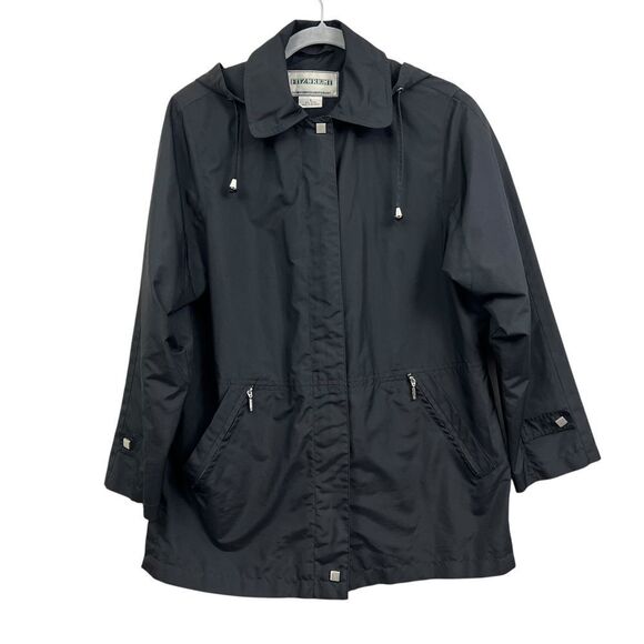 Jackets & Blazers - Fitzwright Women Hooded Rain Windbreaker Jacket Zip Lightweight Pocket Black S